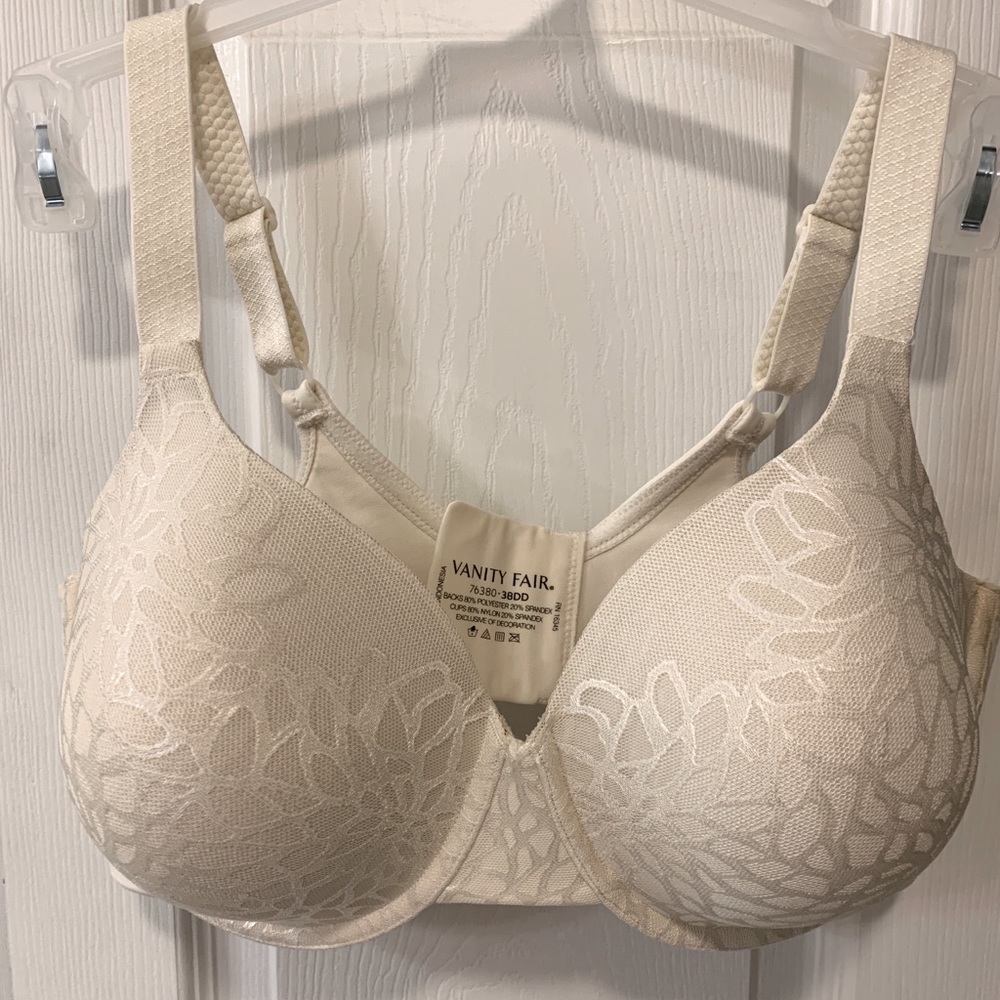 Cream Vanity Fair underwire bra
